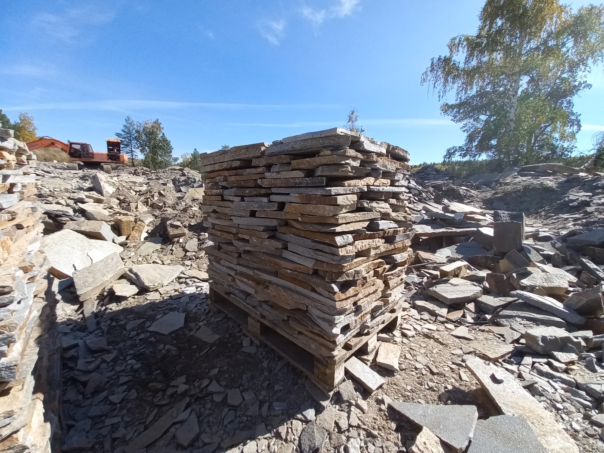 Плитняк златолит серебристый для мощения на бетон купить в Ярославле