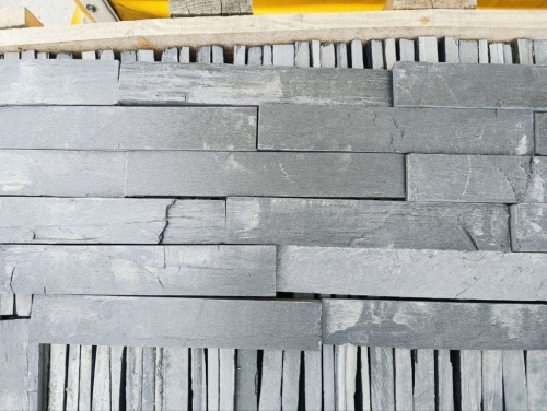 Плитка чёрная из натурального камня фасадная 30 см * 5 см, толщина 7 мм -30 мм купить в Ярославле