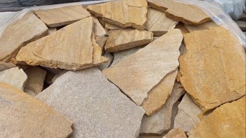 Плитняк златолит жёлтый для цоколя купить в Ярославле