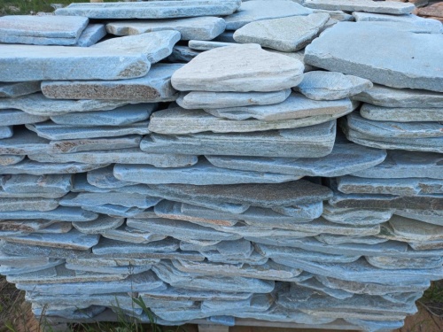 Плитняк златолит зелёный галтованный для цоколя купить в Ярославле